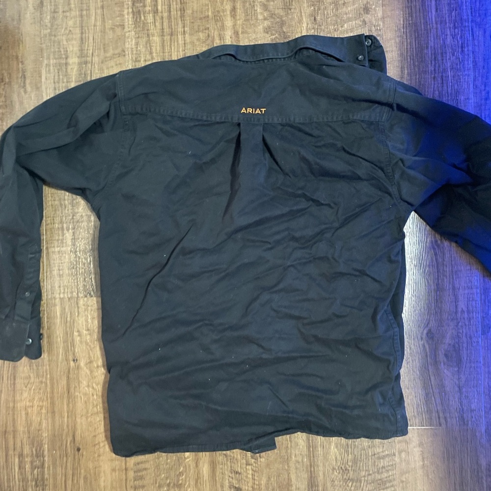 Ariat Black Shirt with Orange Logo